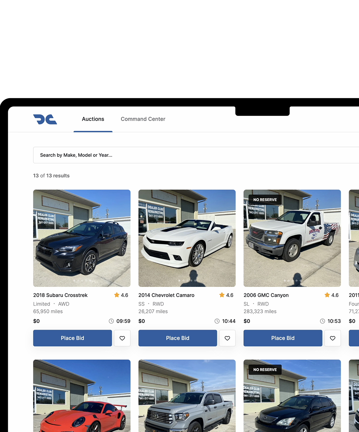 DealerClub Web Auctions